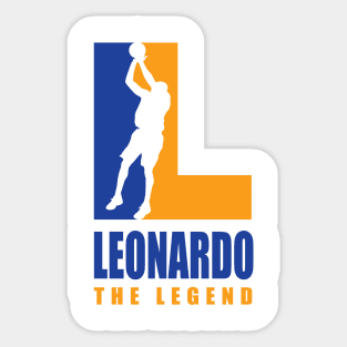 Leonardo Custom Player Basketball Your Name The Legend T-Shirt Sticker